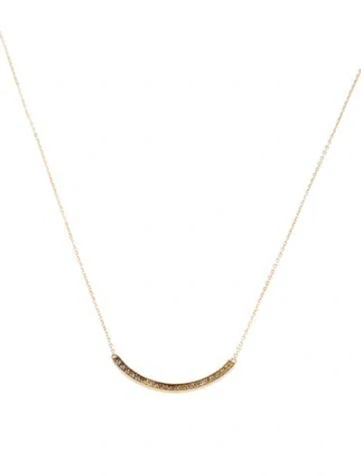 Pre-owned Jennifer Meyer Diamond Curved Stick Pendant Necklace, 17" In Multi