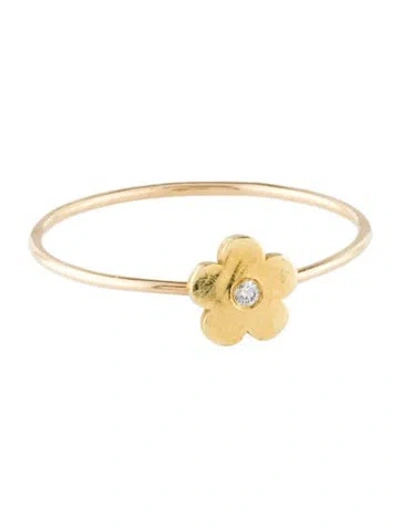 Pre-owned Jennifer Meyer Diamond Mini Daisy Ring In Multi