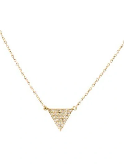 Pre-owned Jennifer Meyer Diamond Triangle Pendant Necklace, 16.5" In Multi