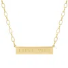 Jennifer Meyer Edith Link Nameplate Necklace In 18k Yellow Gold