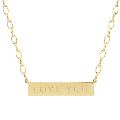 Jennifer Meyer Edith Link Nameplate Necklace In Gold