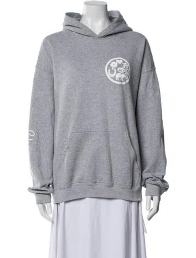 Pre-owned Jennifer Meyer Graphic Print Crew Neck Hoodie In Blue