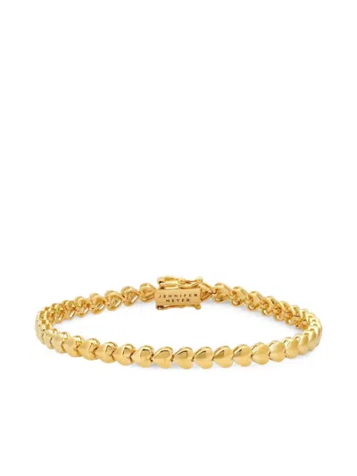 Jennifer Meyer Heart Tennis Bracelet In Gold
