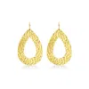 Jennifer Meyer Large Hammered Teardrop Earrings In 18k Yellow Gold