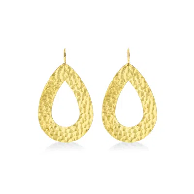 Jennifer Meyer Large Hammered Teardrop Earrings In 18k Yellow Gold