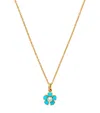 Jennifer Meyer Large Yellow Gold, Turquoise And Diamond Flower Necklace In Gold