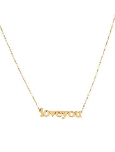 Pre-owned Jennifer Meyer 'love You' Necklace, 16" In Multicolor