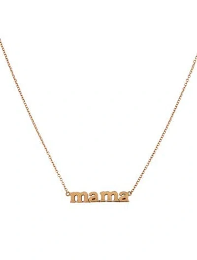 Pre-owned Jennifer Meyer 'mama' Pendant Necklace, 17" In Multicolor