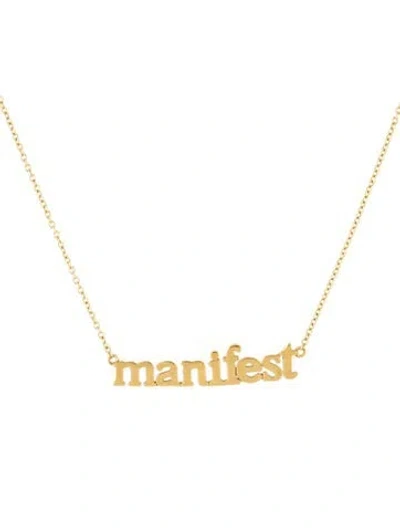 Pre-owned Jennifer Meyer 'manifest' Pendant Necklae, 17.25" In Multicolor