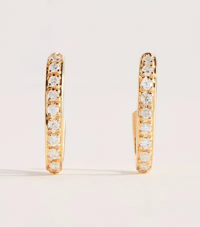 Jennifer Meyer Medium Yellow Gold And Diamond Edith Stud Earrings