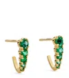 Jennifer Meyer Medium Yellow Gold And Emerald Edith Stud Earrings In Green