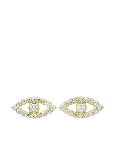 Jennifer Meyer Mini Evil Eye Diamond Stud Earrings In Gold