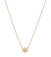 Jennifer Meyer Mini Yellow Gold And Diamond Edith Clover Necklace In Gold