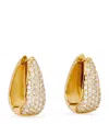 Jennifer Meyer Mini Yellow Gold And Diamond Edith Elongated Teardrop Huggie Earrings In Gold
