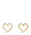 Jennifer Meyer Mini Yellow Gold And Diamond Open Heart Stud Earrings In Gold