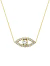 Jennifer Meyer Open Evil Eye Diamond Necklace In Gold