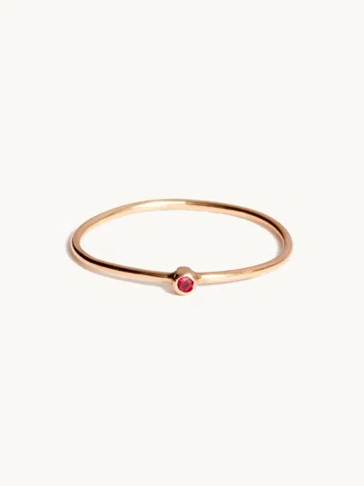 Jennifer Meyer Ruby Thin Ring Yellow Gold / Ruby 6.5