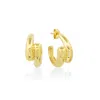 Jennifer Meyer Small Double Dome Hoops Earring In 18k Yellow Gold