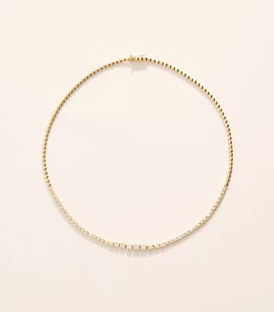Jennifer Meyer Small Yellow Gold And Diamond Bezel Tennis Necklace