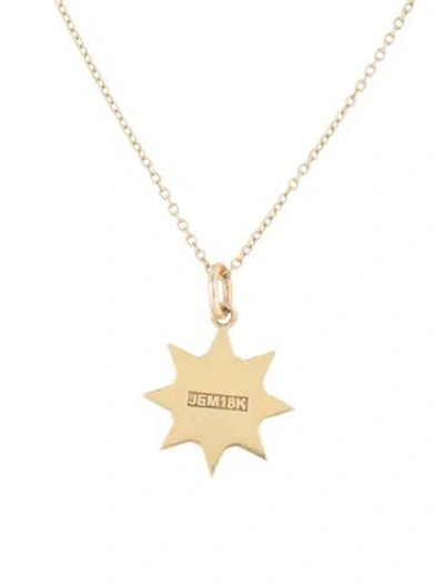 Pre-owned Jennifer Meyer Star Pendant Necklace, 16.5" In Multicolor