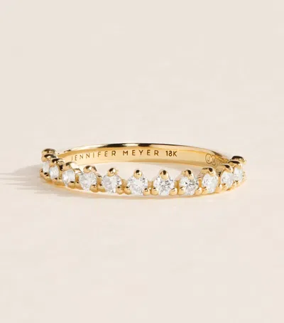 Jennifer Meyer Yellow Gold And Diamond 3-prong Ring