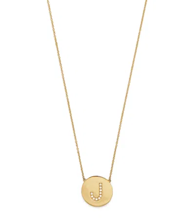 Jennifer Meyer Yellow Gold And Diamond Alphabet J Necklace