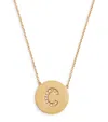 Jennifer Meyer Yellow Gold And Diamond Letter Disc C Necklace In Gold