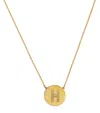 Jennifer Meyer Yellow Gold And Diamond Letter Disc H Necklace In Gold