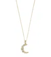 Jennifer Meyer Yellow Gold And Diamond Moon Necklace In Gold