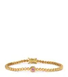 Jennifer Meyer Yellow Gold And Pink Saphhire Tennis Bracelet In Gold