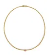 JENNIFER MEYER YELLOW GOLD AND PINK SAPPHIRE ILLUSION TENNIS NECKLACE