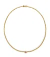 Jennifer Meyer Yellow Gold And Pink Sapphire Illusion Tennis Necklace In Gold