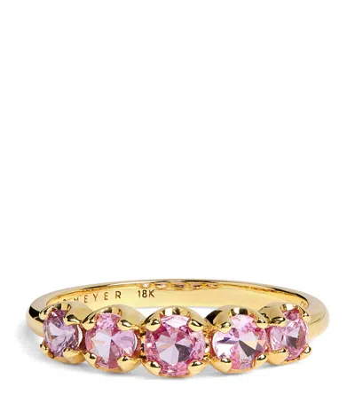 Jennifer Meyer Yellow Gold And Sapphire Graduated Ring