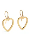 Jennifer Meyer Yellow Gold Large Open Heart Drop Earrings In Gold