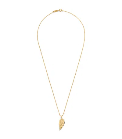 Jennifer Meyer Yellow Gold Leaf Necklace
