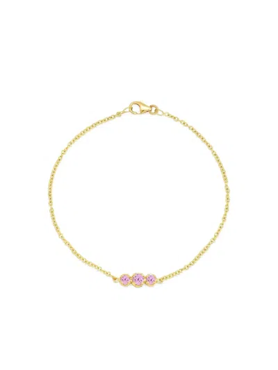 Jennifer Meyer Yellow Gold Sapphire Illusion Bracelet