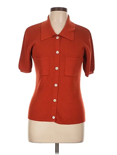 Pre-owned Jennifer Moore Cardigan Sweater In Orange