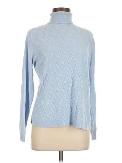 Pre-owned Jennifer Moore Turtleneck Sweater In Blue