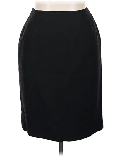 Pre-owned Jennifer Moore Wool Skirt In Black