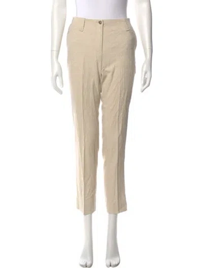 Pre-owned Jennifer Tattanelli Casini Straight Leg Pants In Neutral