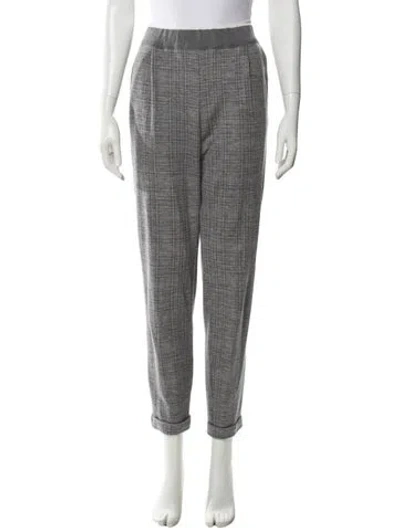 Pre-owned Jennifer Tattanelli Casini Wool Skinny Leg Pants In Gray