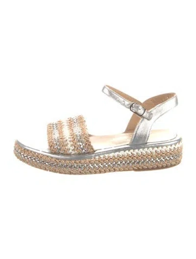 Pre-owned Jennifer Tattanelli Leather Espadrilles In Neutral