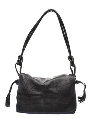 Pre-owned Jennifer Tattanelli Leather Shoulder Bag In Black