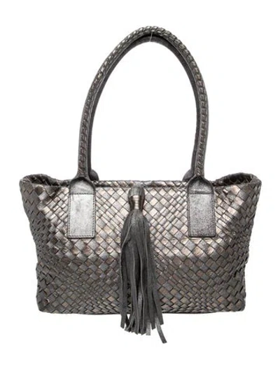 Pre-owned Jennifer Tattanelli Leather Shoulder Bag In Gray