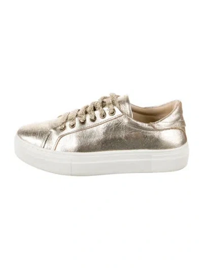 Pre-owned Jennifer Tattanelli Leather Sneakers In Silver