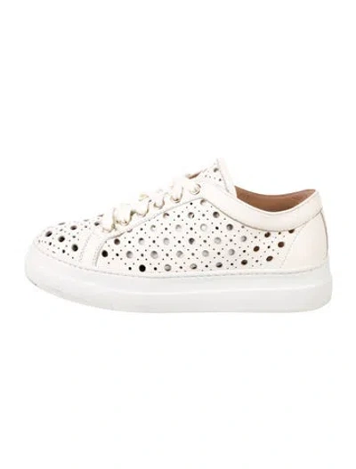 Pre-owned Jennifer Tattanelli Leather Sneakers In White