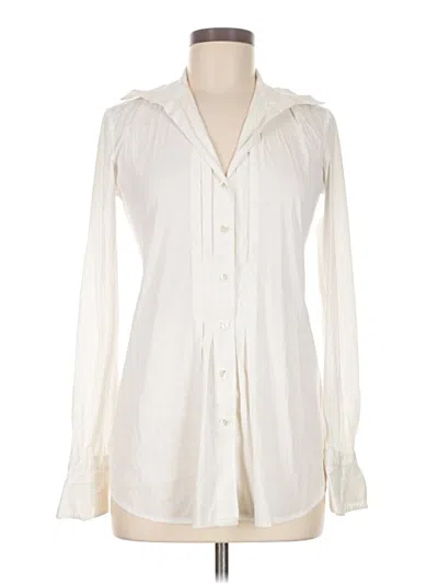 Pre-owned Jennifer Tattanelli Long Sleeve Blouse In White