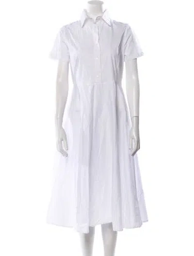 Pre-owned Jennifer Tattanelli Midi Length Dress In White