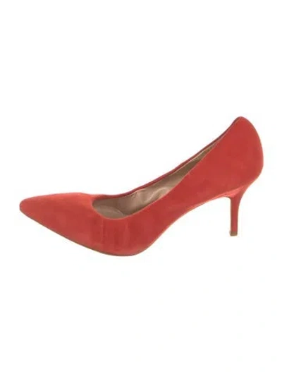 Pre-owned Jennifer Tattanelli Suede Pumps In Orange