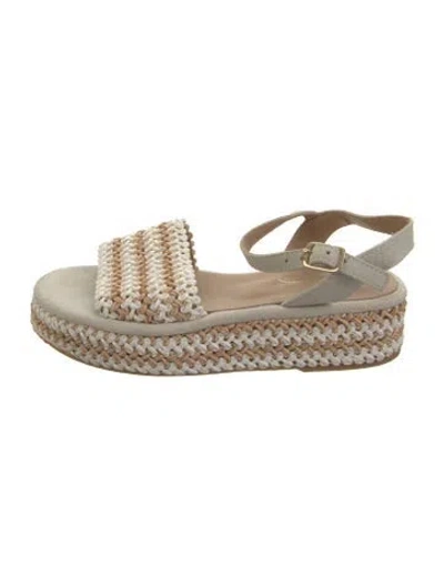Pre-owned Jennifer Tattanelli Suede Sandals In Neutral
